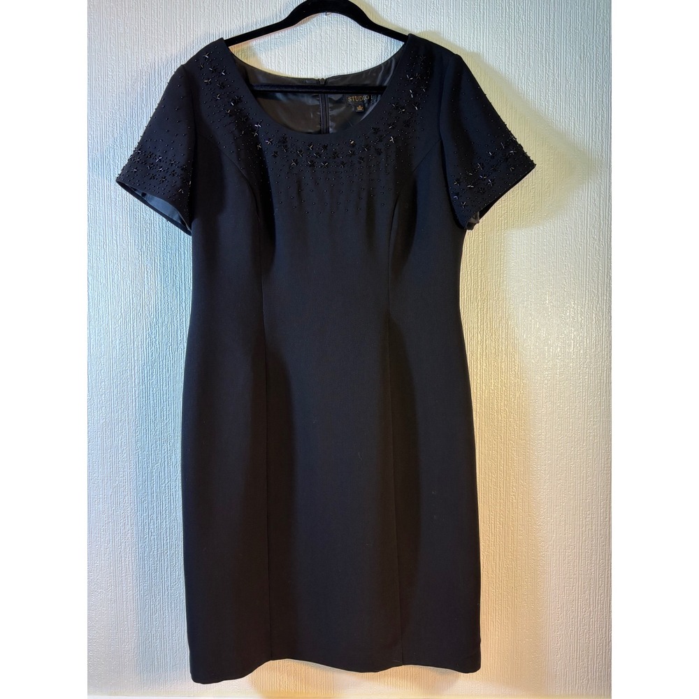 Studio I Black‎ Beaded Simple Elegant Classy Beautiful Size 10